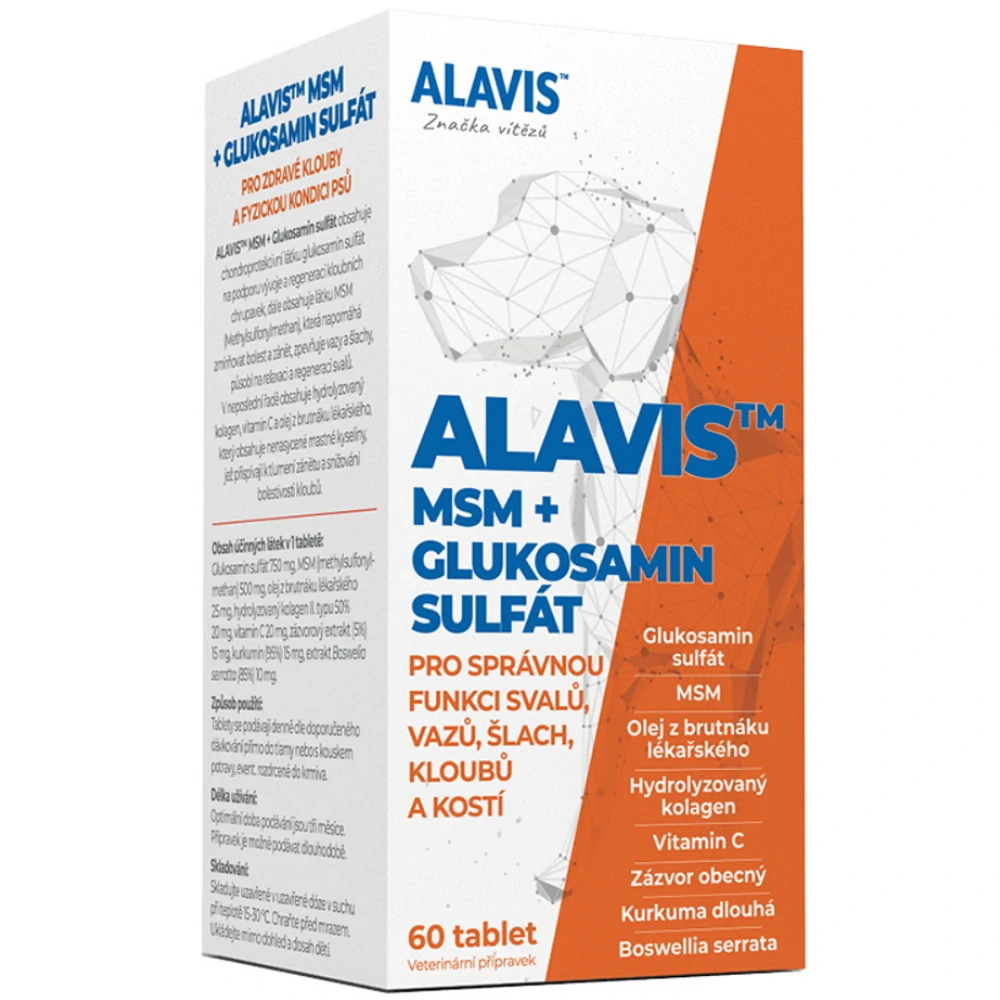 ALAVIS MSM + Glukosamin sulfát 60 tbl.
