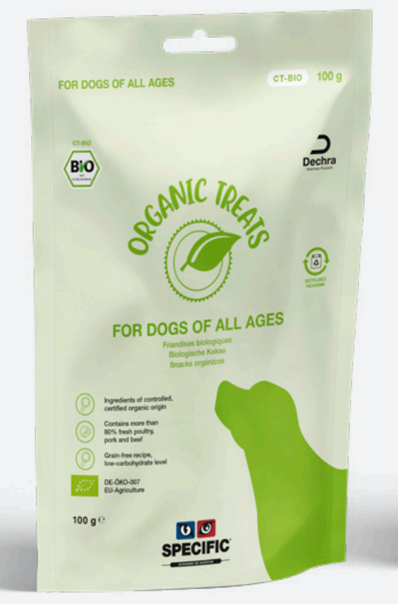 SPECIFIC CT-BIO Organic Treats for dogs - POCHÚŤKY, 6*100 g