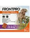 FRONTPRO L 136 mg žuvacie tablety pre psy >25–50 kg, 3 tbl.