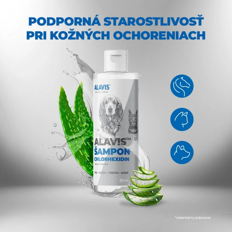 ALAVIS Šampón chlorhexidin 250 ml