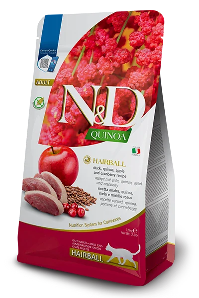 Farmina N&D cat QUINOA (GF) adult, hairball 1,5 kg