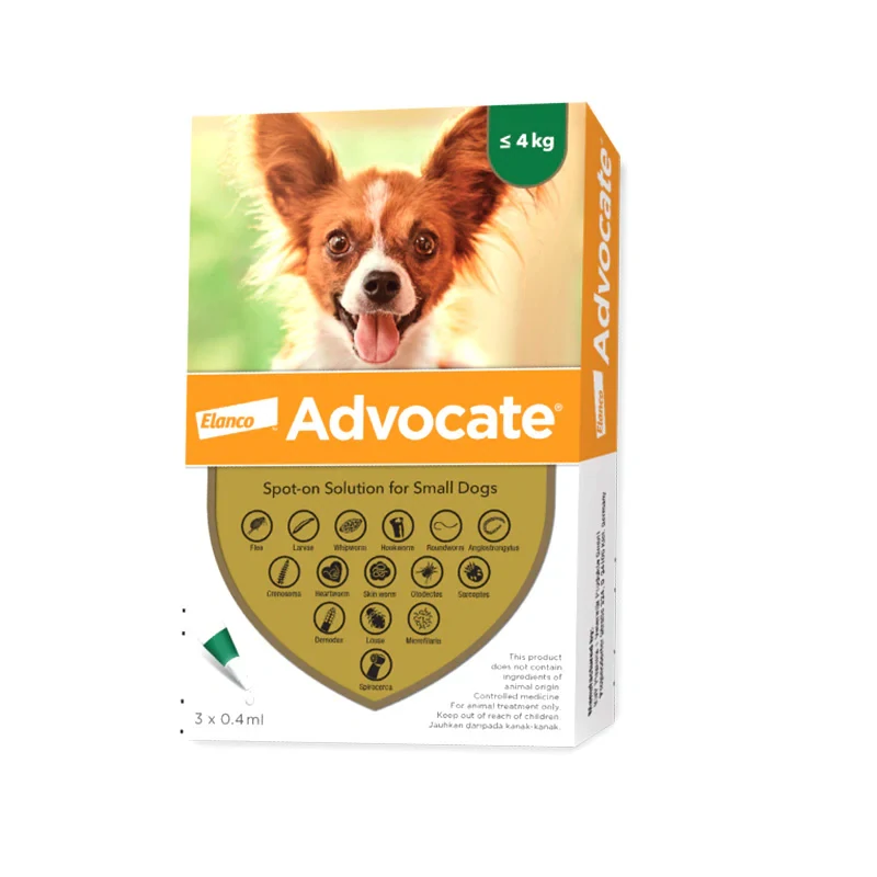 Advocate spot-on roztok - psy malé 3 x 0,4 ml