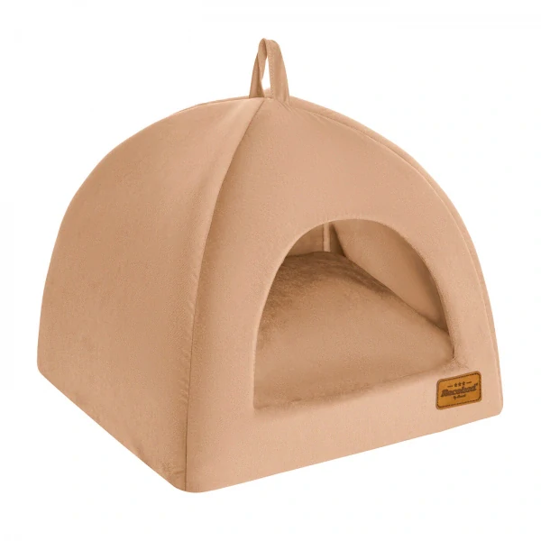 Kukaňa Recobed zamatová béžová M 50 x 50 x 40 cm