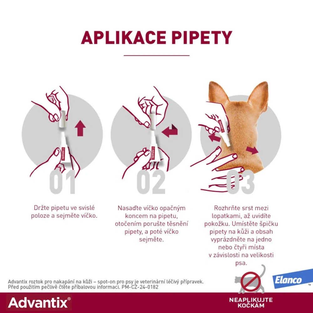 Advantix pes od 4 do 10 kg spot-on sol. 4 x 1,0 ml