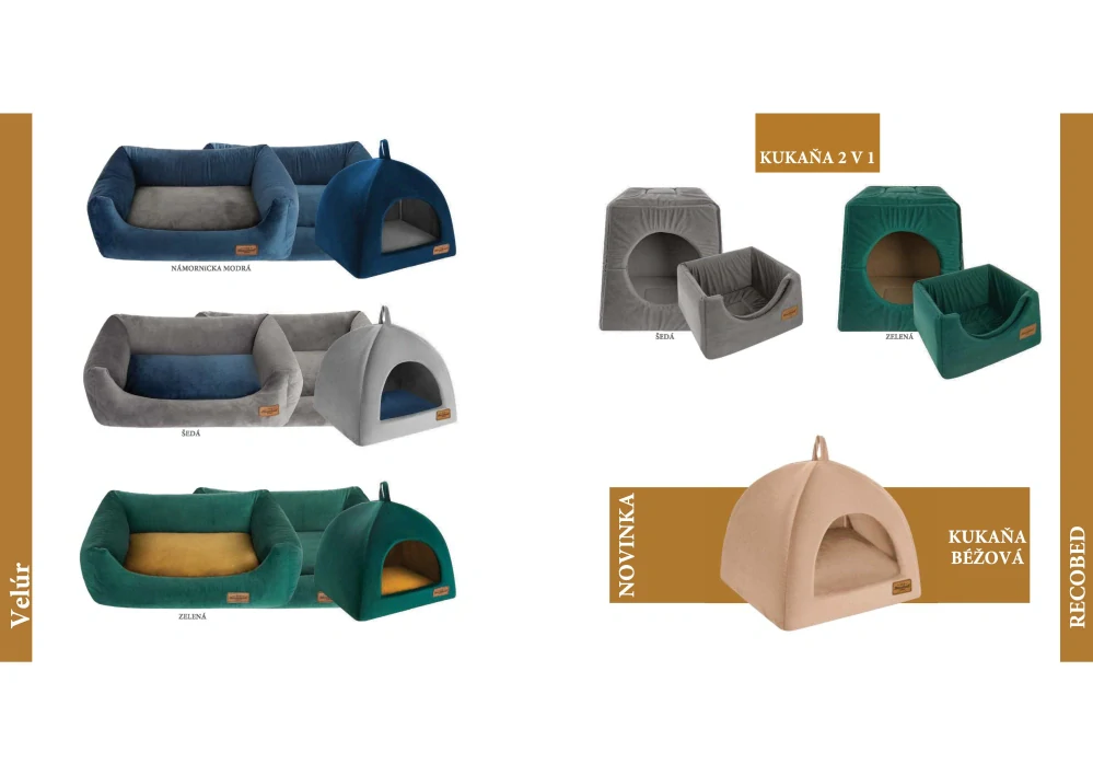 Pelech Recobed zamatový sivý