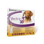 Vectra 3D dog XS 1,5 - 4 kg 3 pipety 
