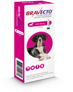 Bravecto Dog XL 1400 mg spot-on roztok pre veľmi veľké psy ( od 40 do 56 kg ) 1 x 5 ml