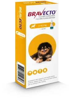 Bravecto Dog XS 112,5 mg spot-on roztok pre veľmi malé psy ( od 2 do 4,5 kg ) 1 x 0,4 ml