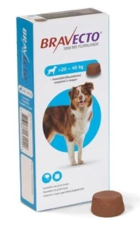 Bravecto L Dog ( od 20 do 40 kg ) 1000 mg žuvacie tablety 1 tbl.