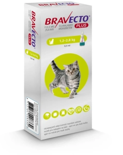 Bravecto Plus Cat spot-on 112,5 mg / 5,6 mg roztok pre malé mačky (1,2-2,8 kg)