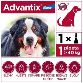 Advantix pes od 40 do 60 kg spot-on sol. 1 x 6,0 ml