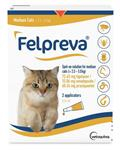 Felpreva roztok M 2 x 0,74 ml na vonkajšiu aplikáciu na kožu pre stredne veľké mačky 2,5-5,0 kg