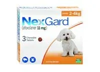 NexGard S ( 2 - 4 kg ) 11 mg žuvacie tablety 3 x 1 tbl.