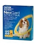 NexGard Spectra 19 mg/4 mg S (3,5–7,5 kg) žuvacie tablety 3 x 1 tbl.
