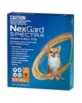 NexGard Spectra 9 mg/2 mg XS (2–3,5 kg) žuvacie tablety 3 x 1 tbl.