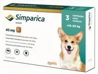 Simparica 40 mg žuv.tbl. pre psy >10-20 kg, 3 x 40 mg
