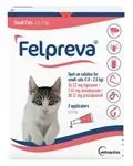 Felpreva roztok S 0,37 ml na vonkajšiu aplikáciu na kožu pre malé mačky 1,0-2,5 kg