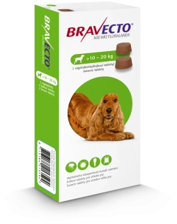 Bravecto Dog M 500 mg žuvacie tablety pre stredne veľké psy ( od 10 do 20 kg ), 2 tablety