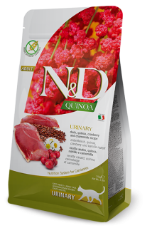 Farmina N&D cat QUINOA (GF) adult, urinary, duck & cranberry 1,5 kg