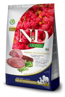 Farmina N&D dog QUINOA (GF) adult medium & maxi, weight managment, lamb & broccoli 2,5 kg