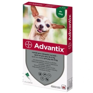 Advantix pes do 4 kg spot-on sol. 4 x 0,4 ml