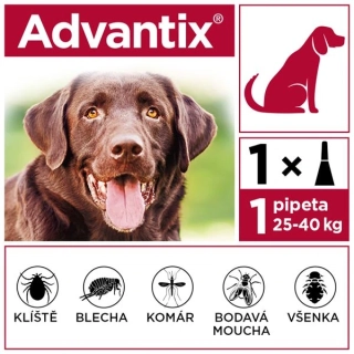 Advantix pes od 25 do 40 kg spot-on sol. 1 x 4,0 ml